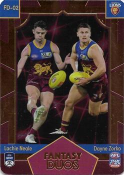 2023 AFL TeamCoach - Fantasy Duos #AFD-02 Lachie Neale/Dayne Zorko Front